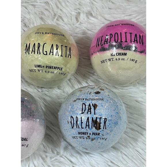 Onyx Bathhouse Bath Bombs 4.9 Oz Lot Of Five Sweet Escape Leisure Relaxing NEW - Picture 2 of 7